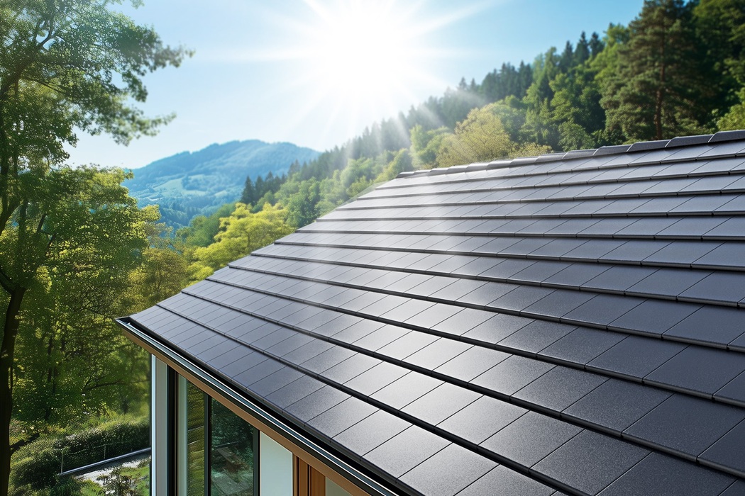 Dachówka betonowa Braas Teviva TermoComfort, kolor grafitowy