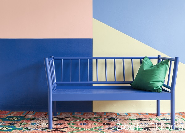 Tikkurila Optiva Matt 5_kolory H320 Magnolia, M354 Macaw, J356 Sky, F392 Cocoa butter, fot. Tikkurila