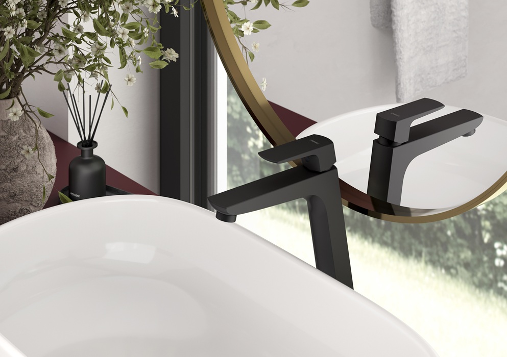 VITTO BLACK VERDELINE_bateria umywalkowa nablatowa, fot. Ferro