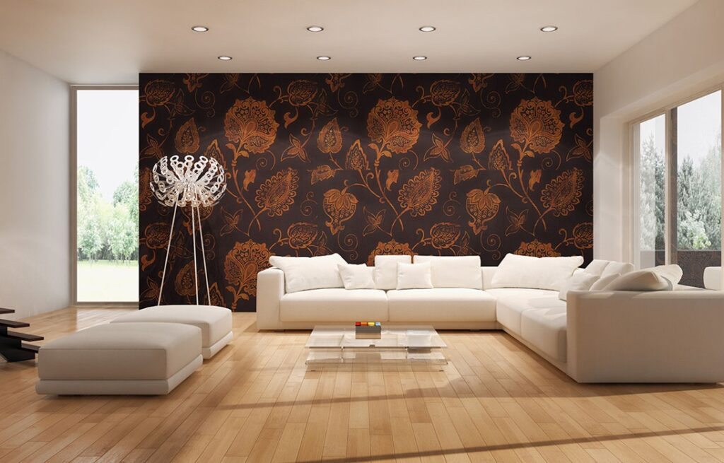 Farba i tapeta w salonie, fot. PZPFiK