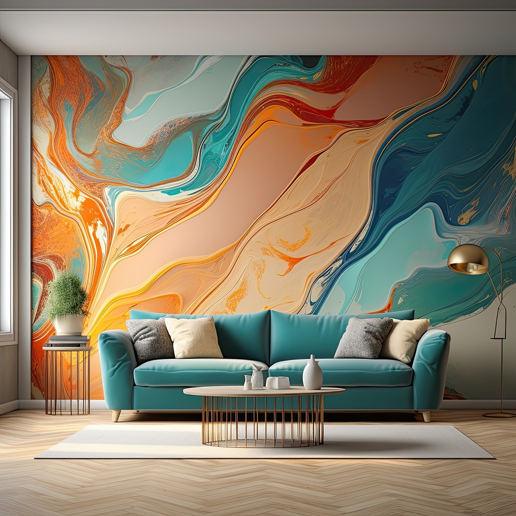 Ściana akcentowa z tapetą, fot. PZPFiK