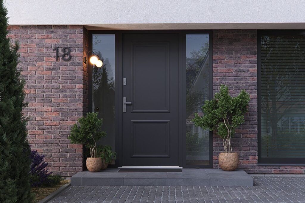 PORTA-THERMO-czarne drzwi zewnetrzne-nowoczesne drzwi do domu