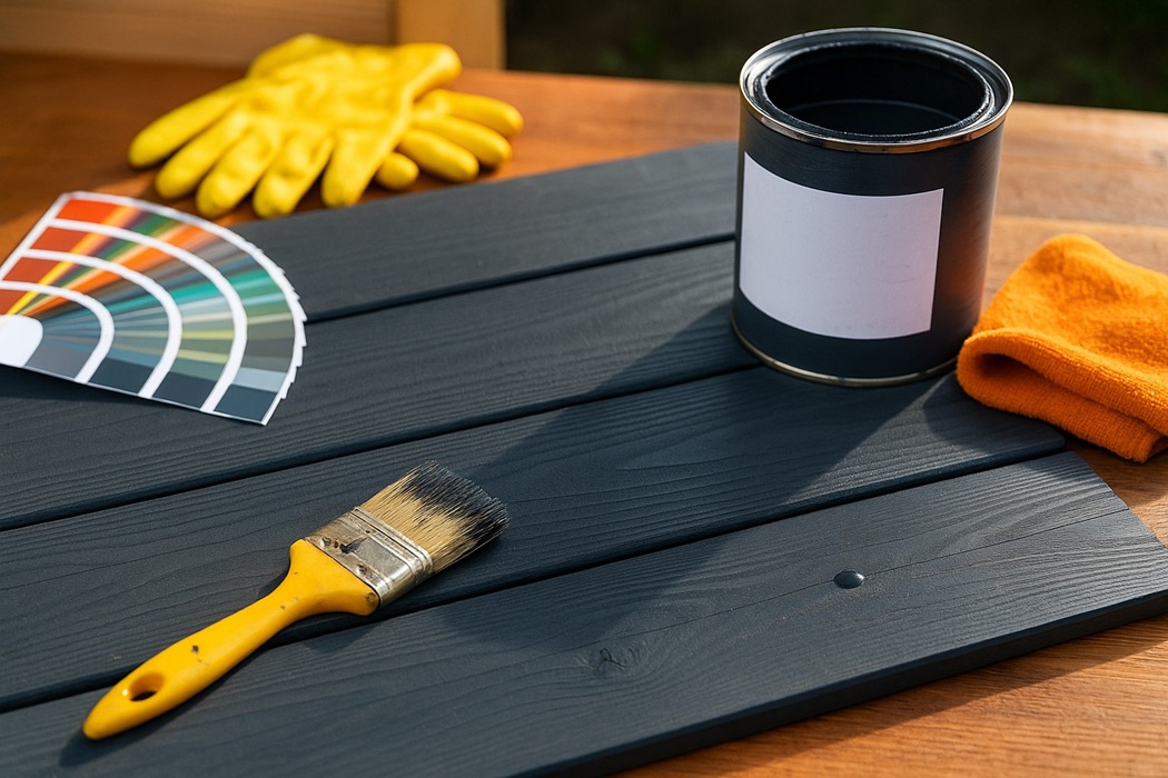 Drewno w kolorze antracytowym – nowoczesny trend w lakierobejcy.