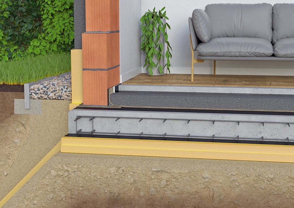 Termoizolacja płyt fundamentowych płytami swisspor XPS w wersji gładkiej, fot. swisspor 