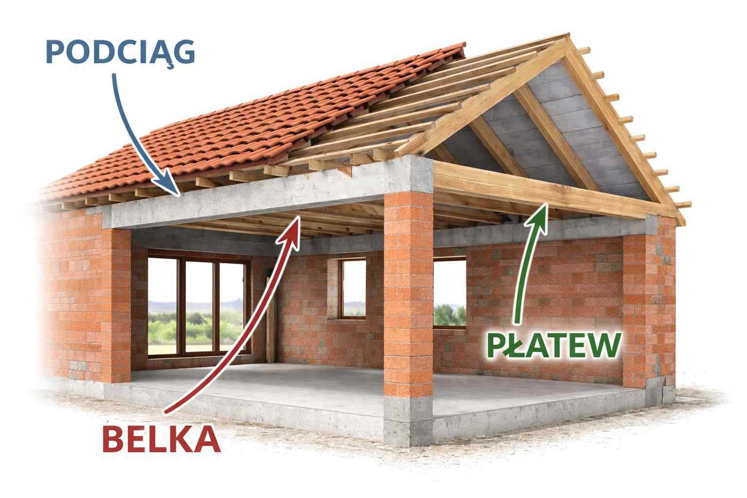 Podciąg, belka, płatew – różnice i zastosowanie w konstrukcji domu