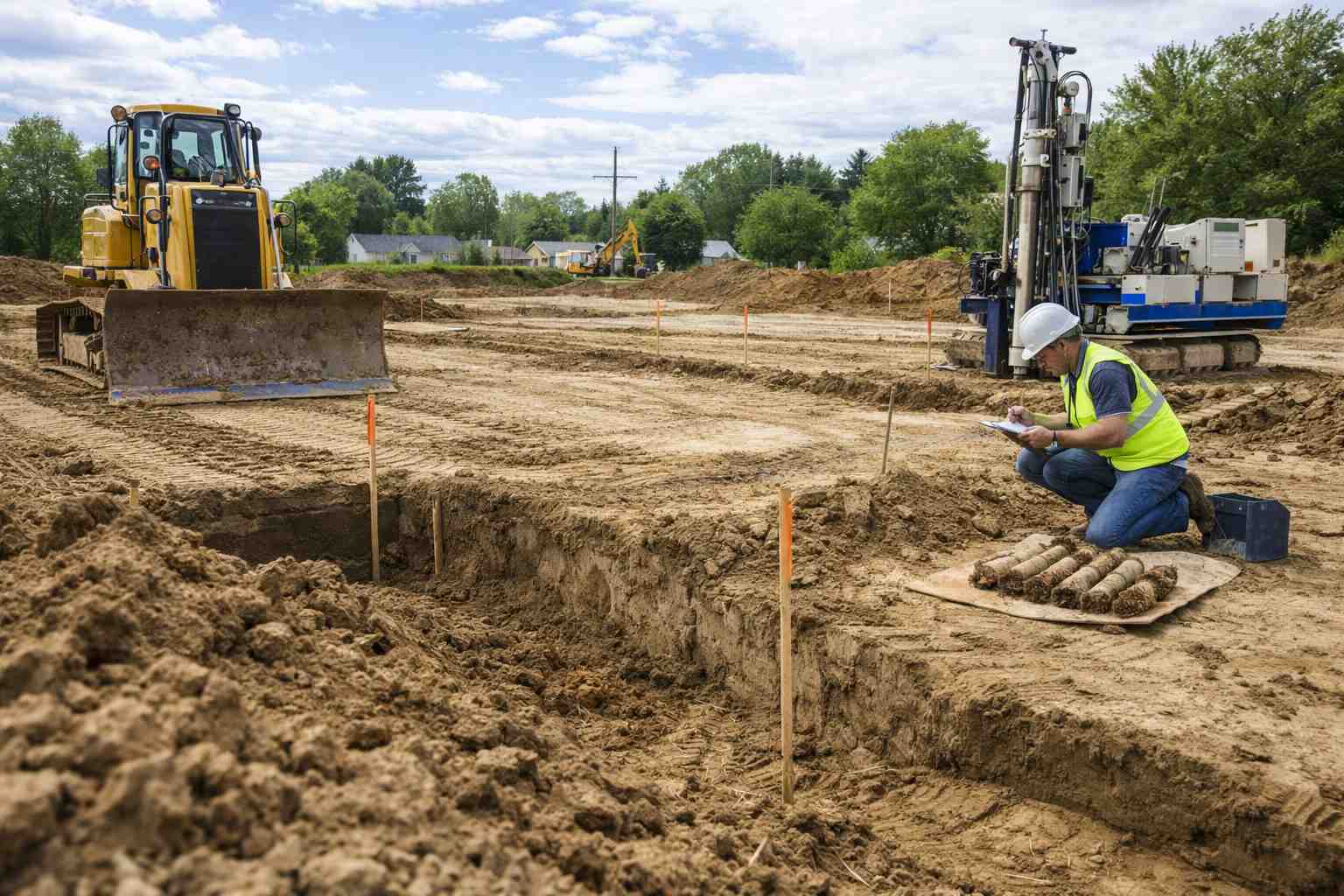 Jak przygotować teren pod fundamenty – niwelacja i badanie gruntu