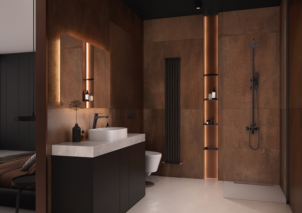 FERRO, kolekcja VITTO GUN METAL VERDELINE w wykończeniu gun metal