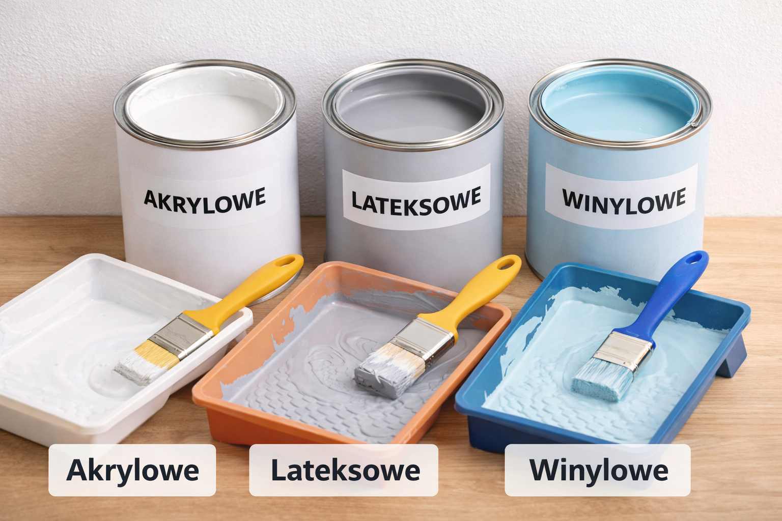 Rodzaje farb wodnych do wnętrz: akrylowe, lateksowe, winylowe – czym się różnią?