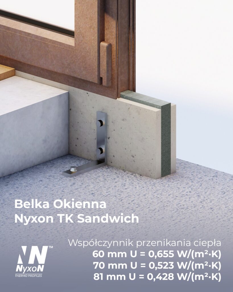 Nyxon, belka okienna-TK Sandwich, montaz okien, fot. Nyxon 