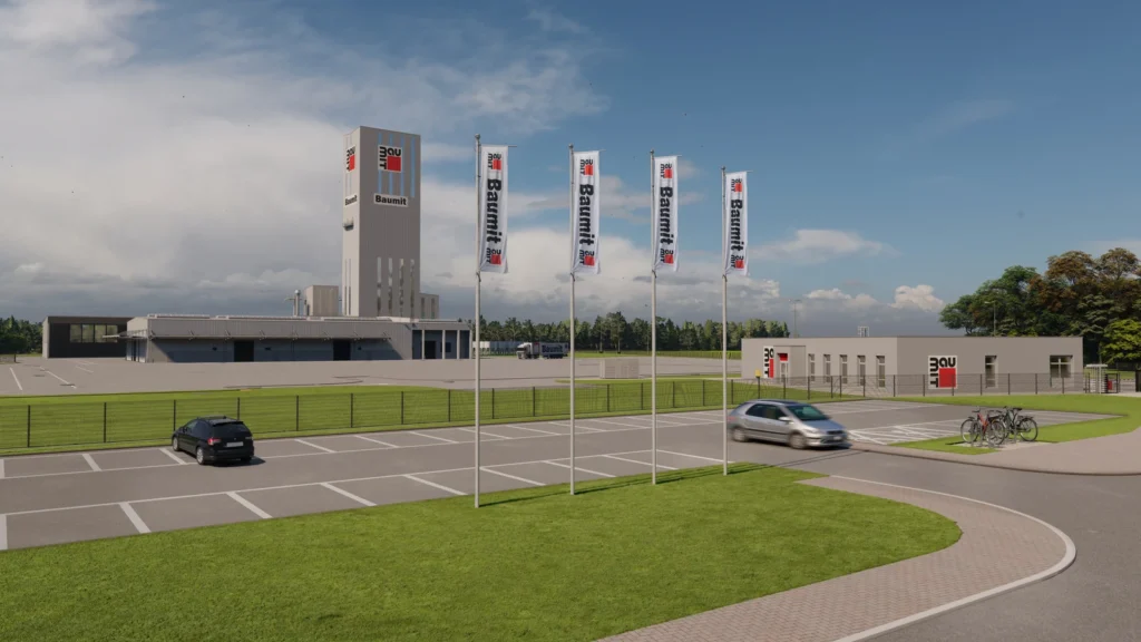 Wizualizacja fabryki w Zimnej Wódce, fot. Baumit 