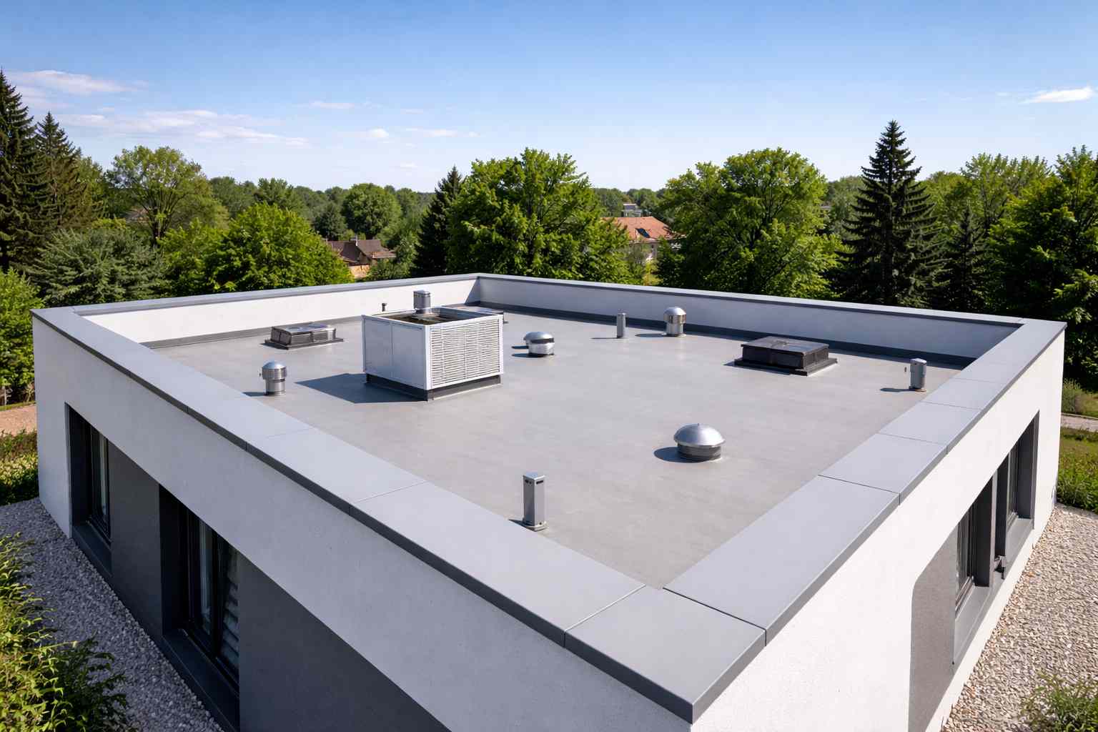 Dach płaski z attyką a odwodnienie