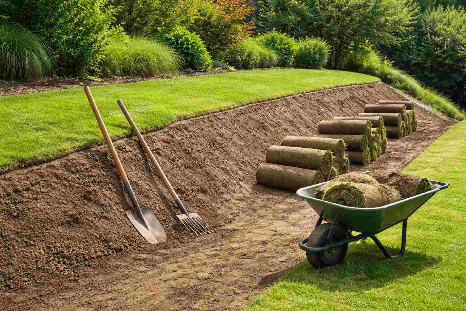 Jak przygotować podłoże pod darniowanie skarp?