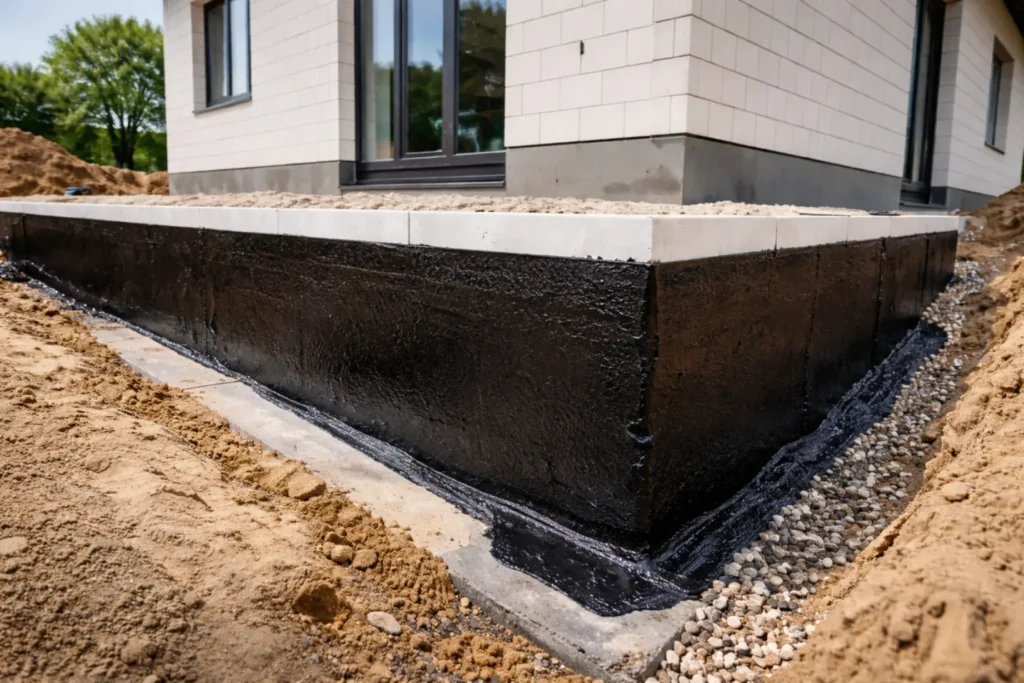 Fot. Ultrament / fundament po aplikacji masy bitumicznej