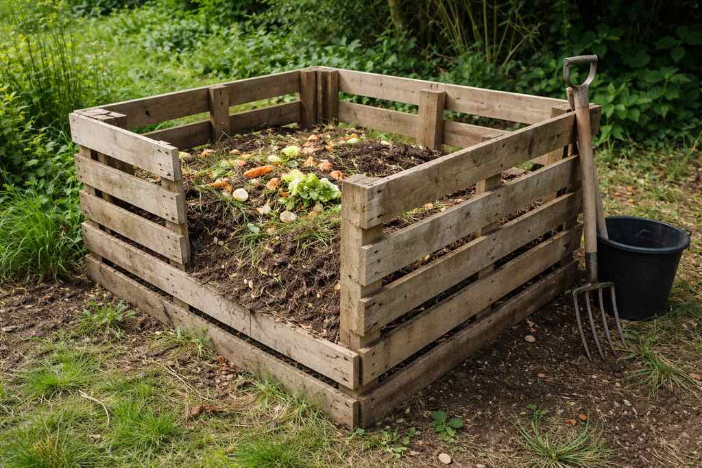 Kompostownik z palet – prosty sposób na porządek w ogrodzie
