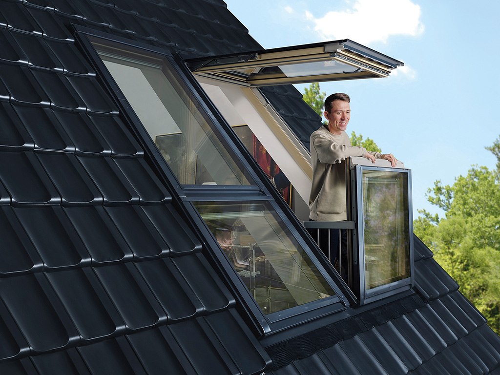 FAKRO okno GREENVIEW FGP V P50 funkcjonalny balkon z widokiem