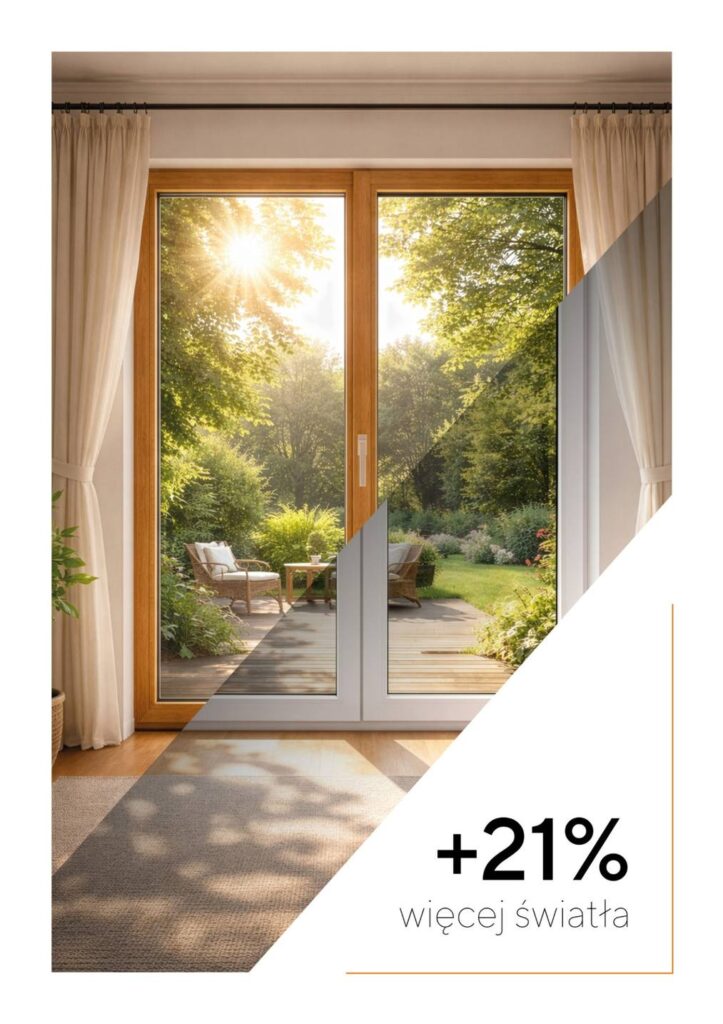 KRISHOME VIEW, okno wąski profil więcej światła