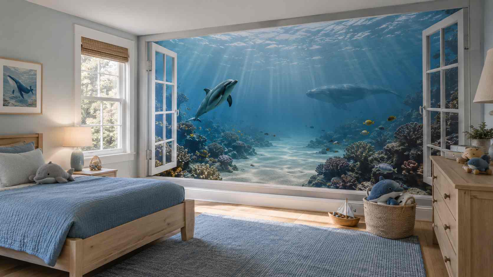 Mural 3D na ścianie. Jak stworzyć iluzję przejścia, okna albo dodatkowej przestrzeni?