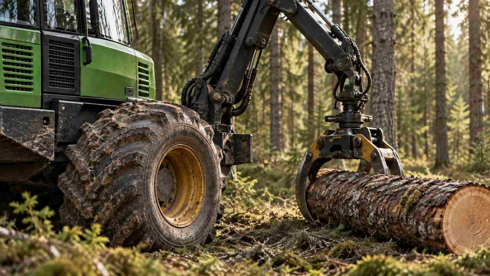 Forwarder od środka. Jak żuraw, chwytak i przestrzeń ładunkowa pracują razem